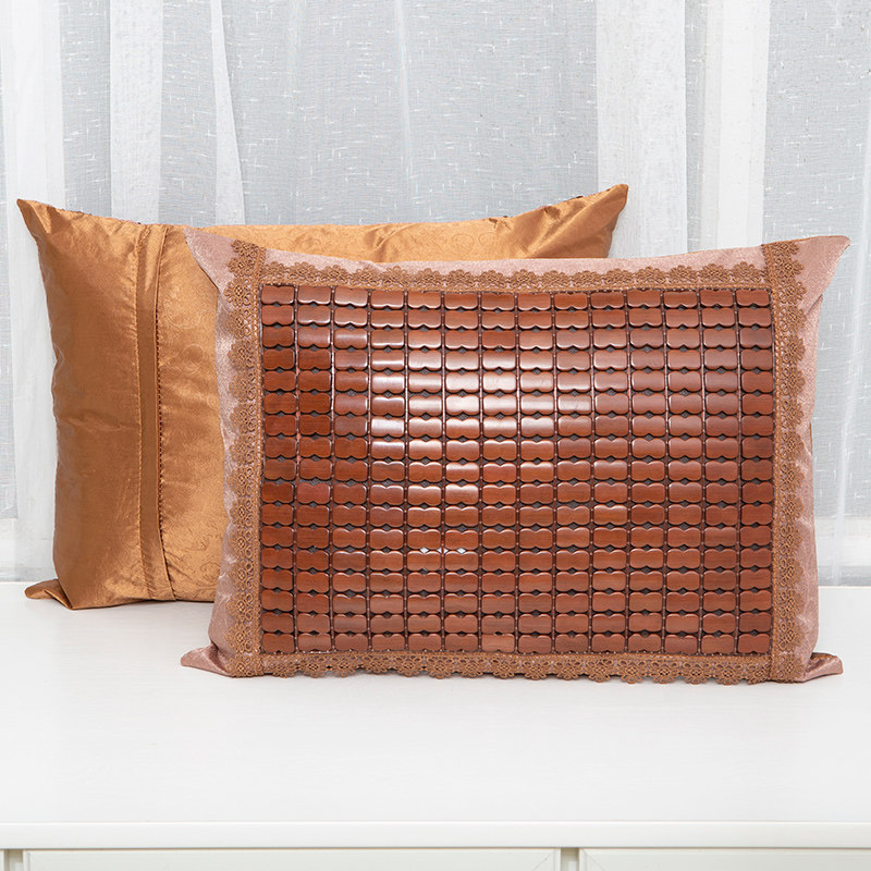 夏季麻将凉席枕头套凉爽碳化枕套竹子抱枕套夏天单人竹席凉枕靠枕