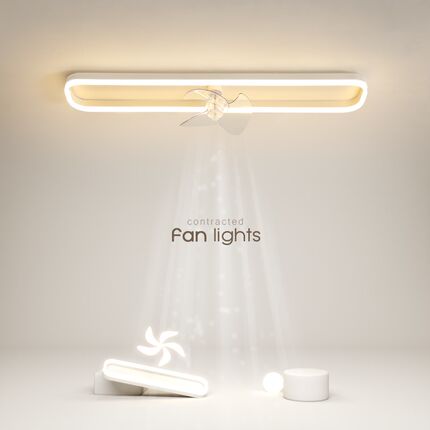 易芳现代简约LED吸顶灯创意吊扇灯客厅灯卧室灯过道走廊灯阳台灯