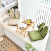 普格瑞司无脚飘窗椅懒人牀上哺乳靠背椅双背式 垫客厅休闲沙发椅