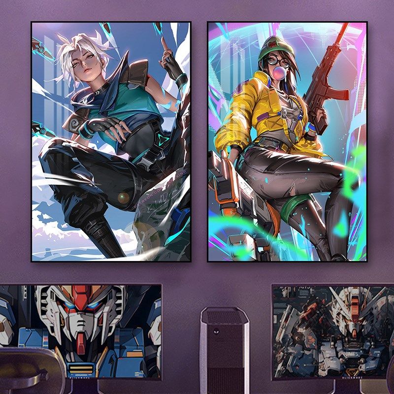 无畏契约瓦罗兰特挂画电竞酒店墙面装饰游戏电竞房网咖包间装饰画