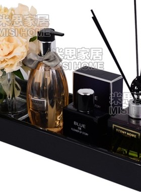 新款卫生间摆件浴室饰品组合香薰沐浴露洗手台样板房托盘套装组合