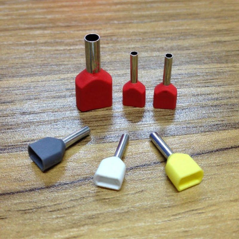 TE4012 冷压端头 双线管形预绝缘端头 双线端子1000个