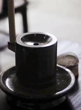 仿宋点茶石磨茶磨点茶工具磨盘磨具研碾磨十二茶先生石运转茶百戏