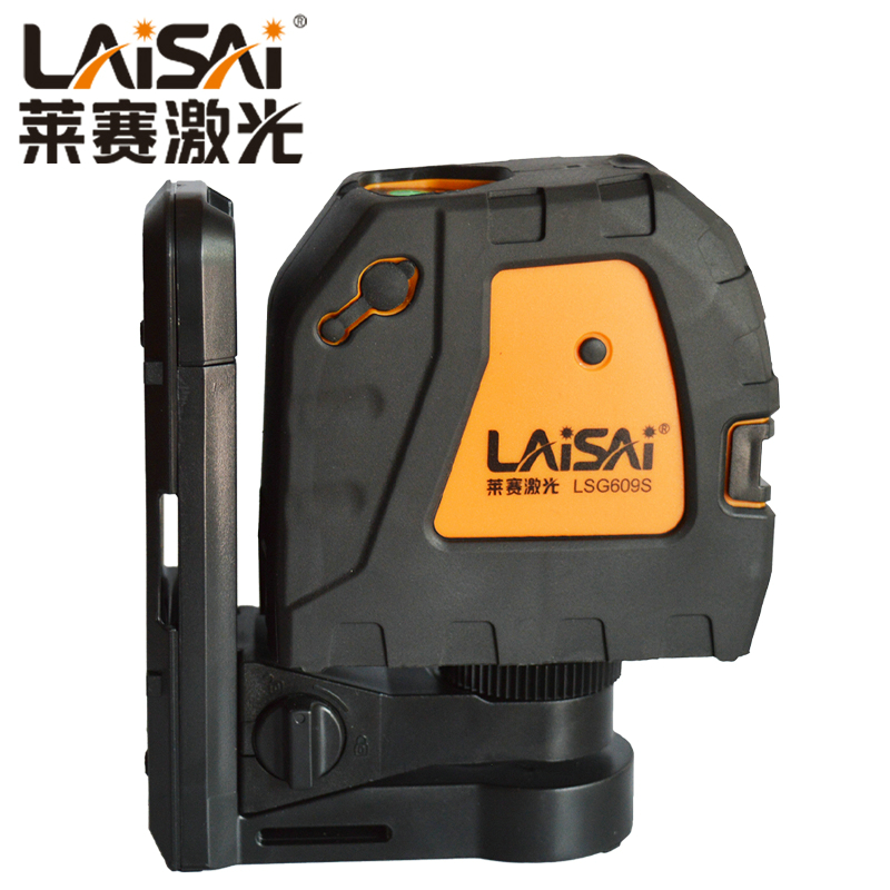 莱赛LSG609S绿光挂墙水平仪2线贴墙仪泥工水平仪外墙专用水平仪