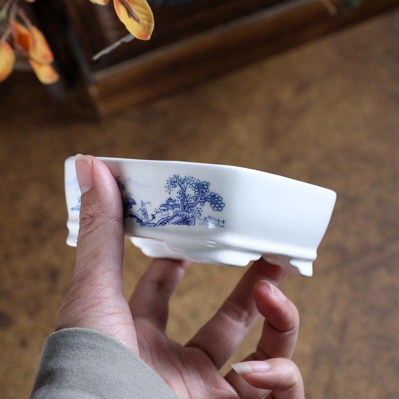 DY08#圆角长方暖暖精选微型釉盆陶瓷星宇微盆景绿植高温贴画