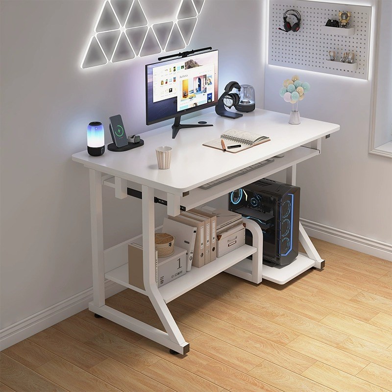 电脑桌台式卧室家用书桌学生学习桌写字桌简约钢化玻璃电竞办公桌