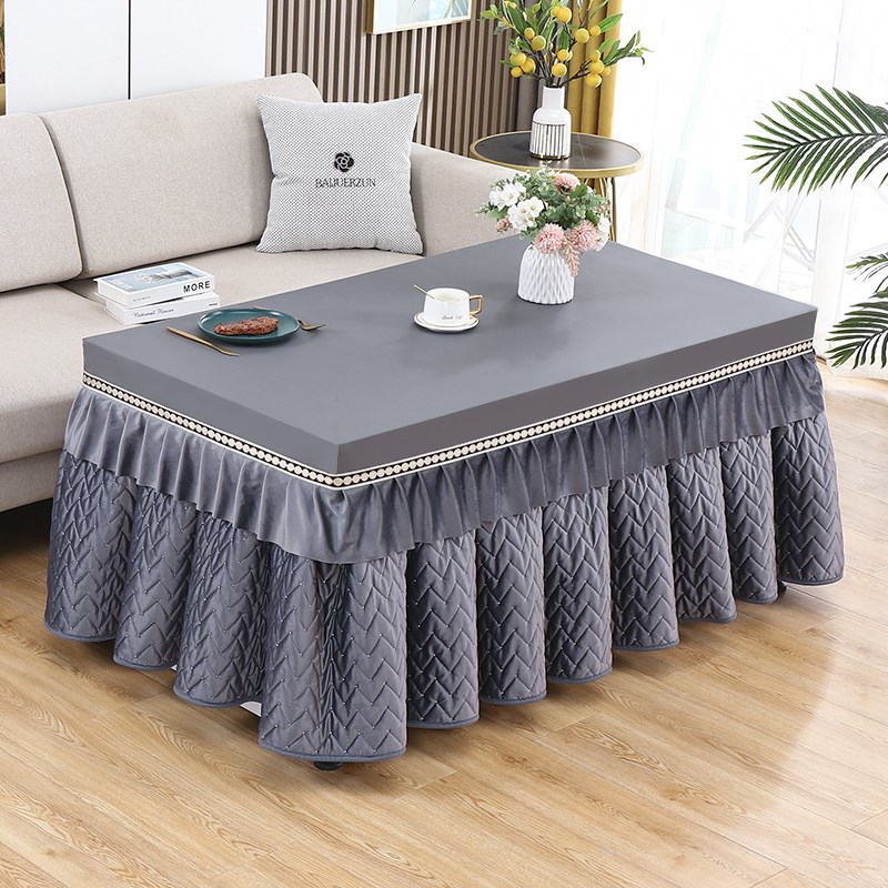 烤火桌罩长方形面绒加厚茶几桌布冬季新款烤火罩电炉罩防水