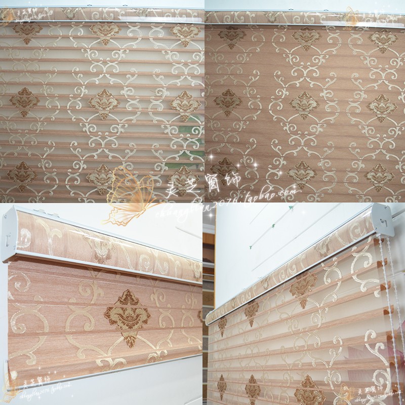 免钉胶 欧式窗帘百叶遮光香格里拉帘客厅书房卫生间阳台纱帘卷帘