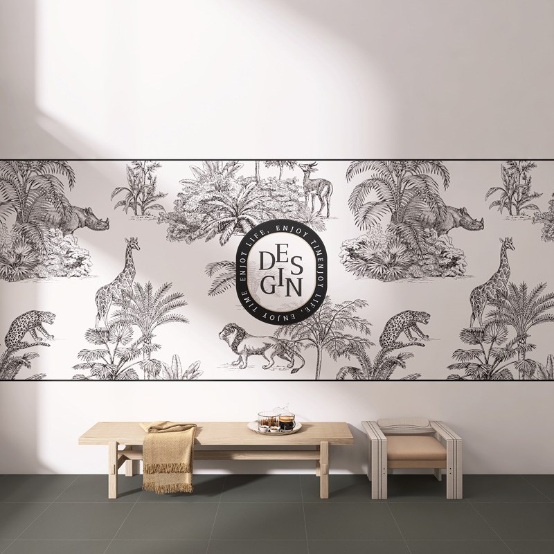 墙纸定制法式复古中古风电视背景墙壁纸客厅装饰壁布卧室墙布壁画