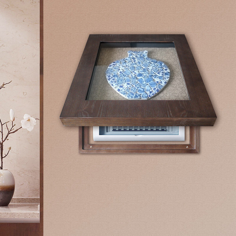 影子画 中式立体装饰画配电箱推拉画遮挡画电表箱画青花瓷抽象画