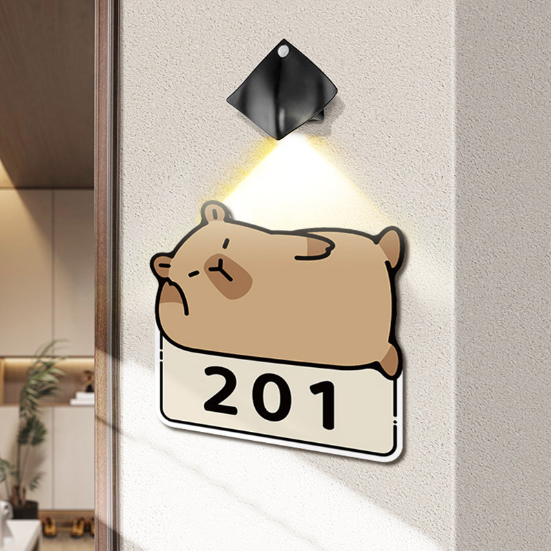 卡通走廊门牌号码牌家用创意入户门口数字标识装饰门贴可爱挂牌,家居饰品,门贴,淘宝优惠券,粉丝福利购,淘宝优惠卷