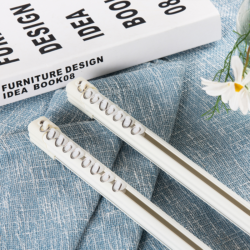 2023年新款白色加厚型铝合金静音轨道单轨双轨顶装侧装内开窗配件