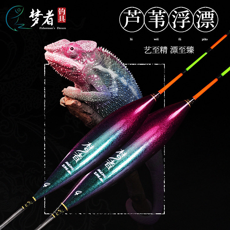 梦者变色龙芦苇浮漂S01加粗醒目高灵敏度防走水抗风浪水库S08鱼漂