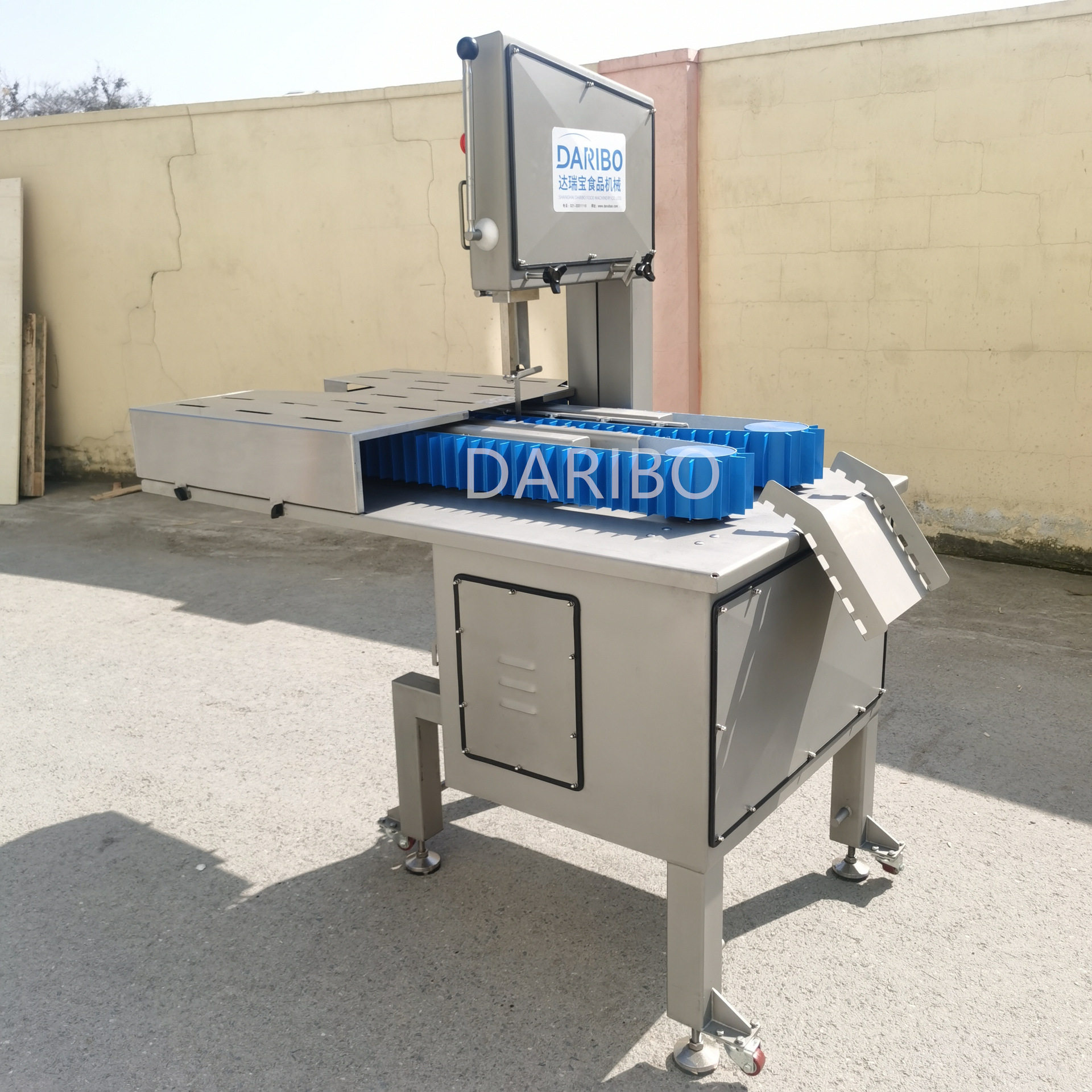 Y猪蹄分半锯 冰冻琵琶腿猪蹄分半机器整机不锈钢制造宽度可以调整