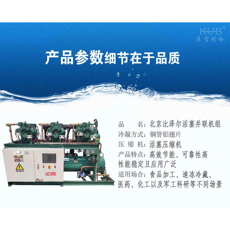 比冷库机组泽尔器风冷型中温三并联机组不含风冷冷凝）模块（部分