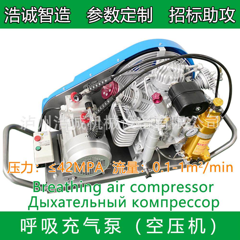 浩诚HC-X100绿高升牌消防润压空压机1000充升气泵滑油