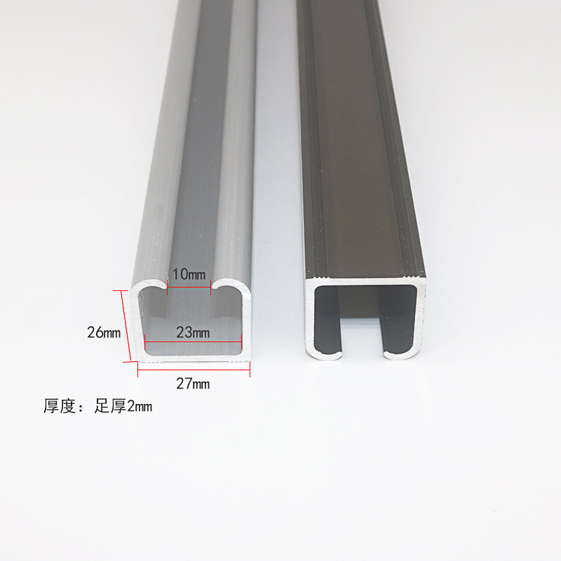 木门上吊轨道 无框玻璃移门单轨道滑轨 导轨式 推拉门滑槽  轨道