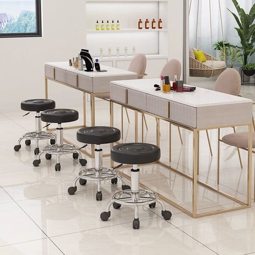 美容院专用美容凳子升降滑轮美发美甲椅理发店大工椅家用化妆圆凳