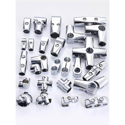 20-25mm内径接头不锈钢管卡扣镀锌管圆管连接件46分晾衣架配件T型