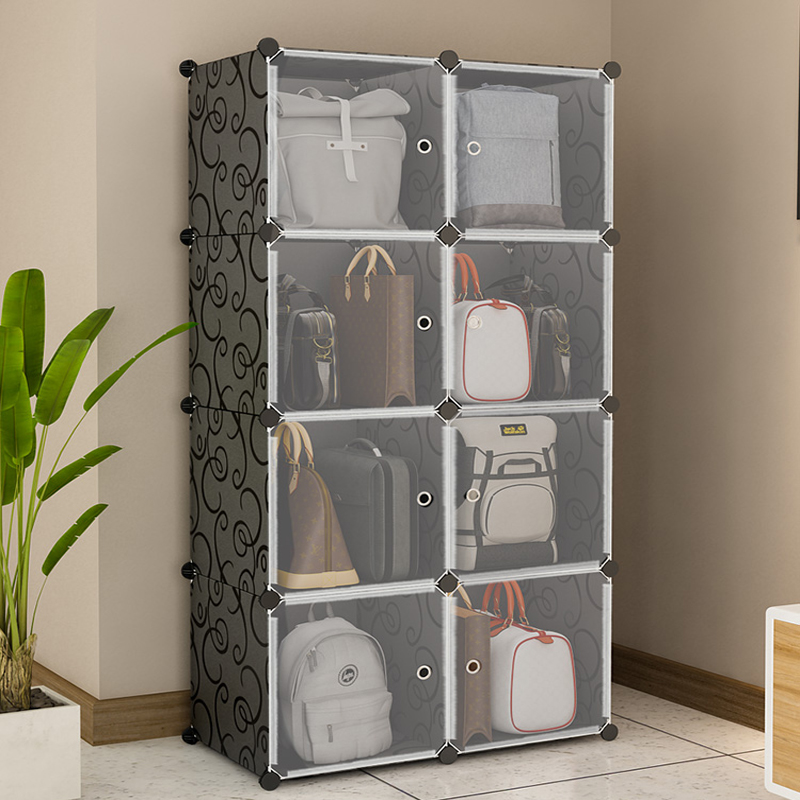 书柜自由组合置物组装储物收纳柜子简约现代带门塑料简易书架格子