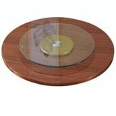 大新款 面带实木酒店饭店圆桌酒席桌折叠圆形餐桌旋转台面 铮舍整装