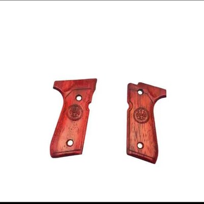 新款模立方电手M92F/M9专用实木雕刻握把片升级替换配件 玩具软弹