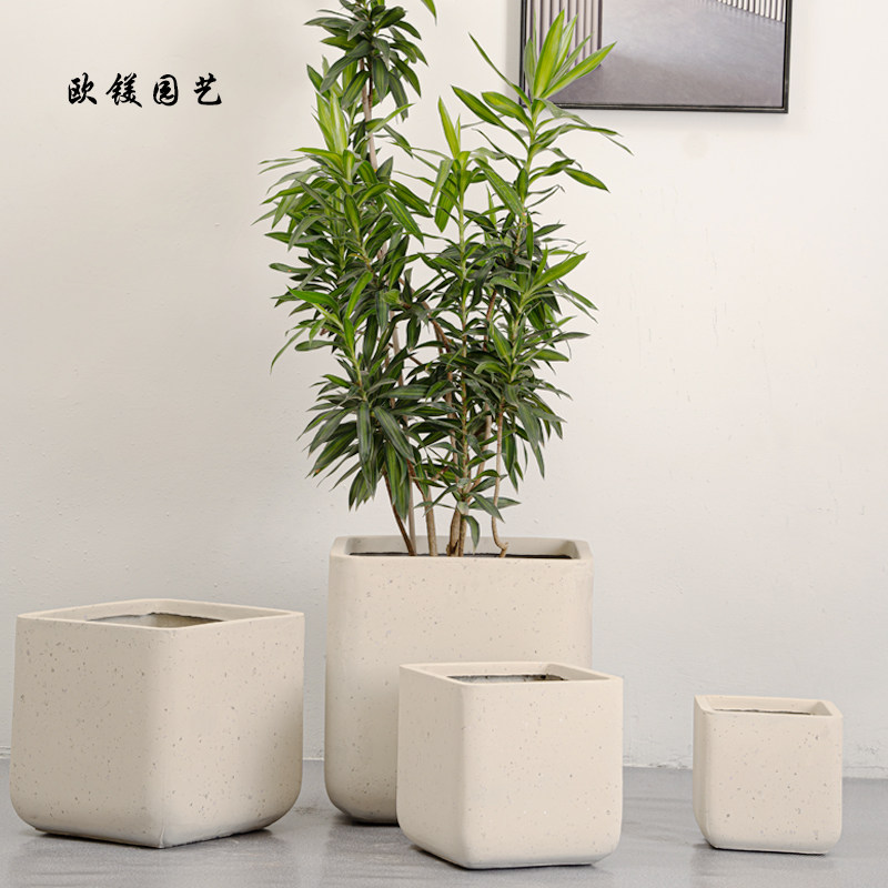正方形花盆大口径镁泥水泥花盆大理石水磨石简约绿植盆栽侘寂奶油,鲜花速递/花卉仿真/绿植园艺,花盆,淘宝优惠券,粉丝福利购,淘宝优惠卷