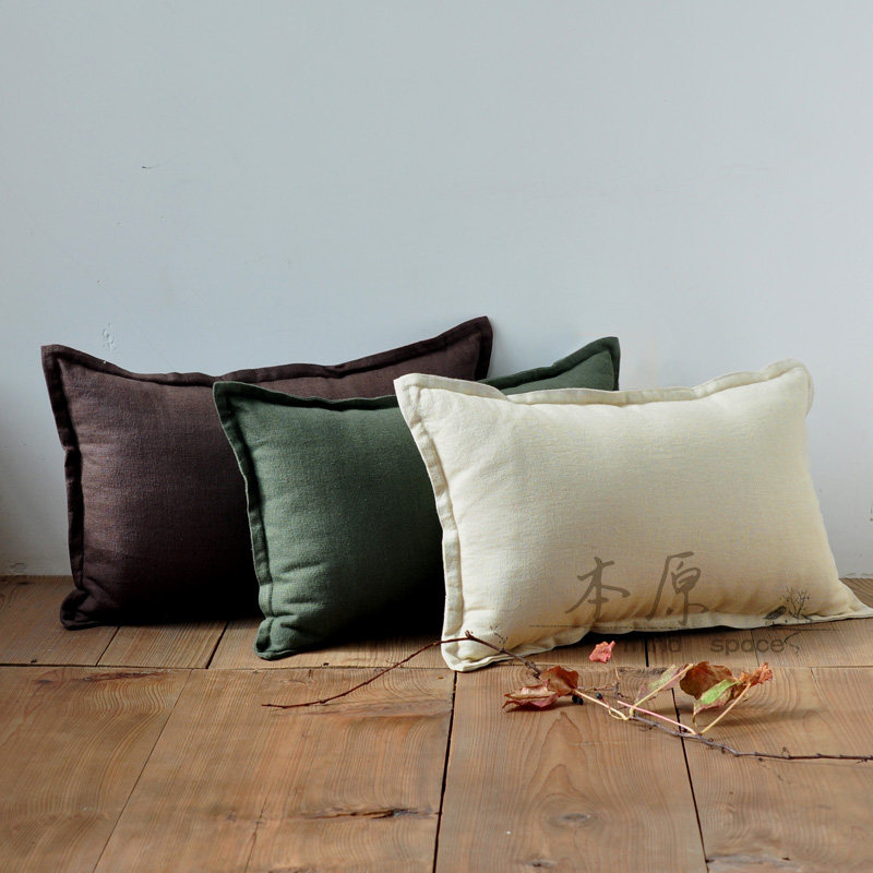 本原亚麻沙发抱枕套靠枕靠垫腰枕不含芯客厅办公室床头汽车家用,居家布艺,腰靠垫,淘宝优惠券,粉丝福利购,淘宝优惠卷