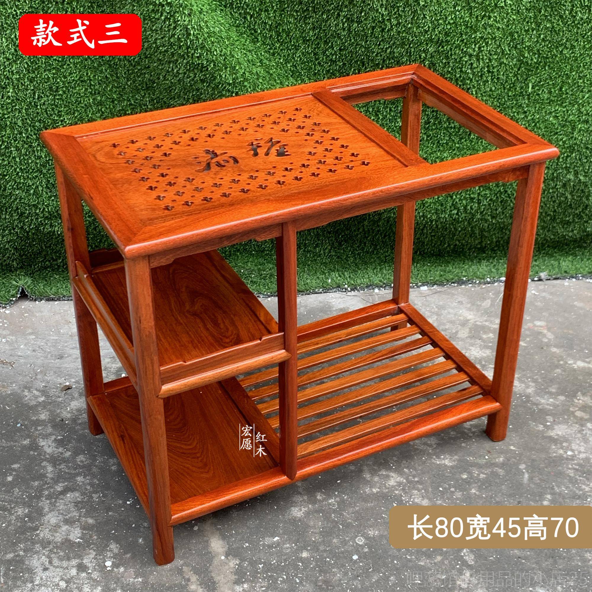 高档红木缅沙甸花梨木茶桌茶台小茶几柜发边桌果紫檀中式实大木茶