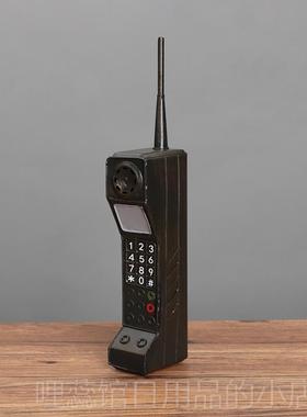 高档8年代复古怀式大旧哥大老手机模型仿真摄影0表演橱窗道具装饰