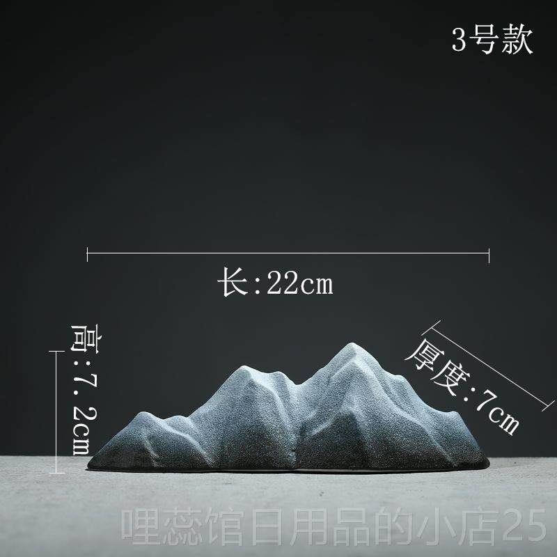 高档新盘中式玄枯山摆件禅意日式水沙微景观客厅陶瓷假山关装饰艺