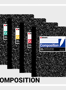 大理石纹composition book黑白色奶牛纹横线笔记本美剧同款记事本