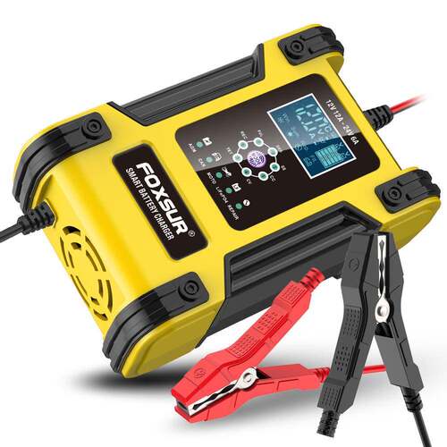12V 24V 12A 7段式智能充电器 铅酸电池充电器 跑马灯指示充电机