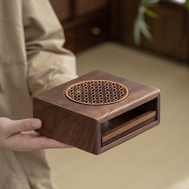 道仟胡桃木抽屉温茶器蜡烛保温加热底座围炉煮茶烤茶配件提香器皿,餐饮具,煮茶炉,淘宝优惠券,粉丝福利购,淘宝优惠卷