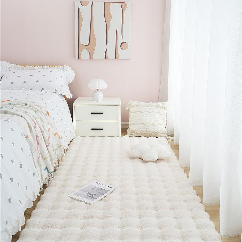 奶油风兔毛绒卧室床边毯少女心地毯泡泡绒飘窗垫茶几沙发垫可机洗,居家布艺,床边毯,淘宝优惠券,粉丝福利购,淘宝优惠卷