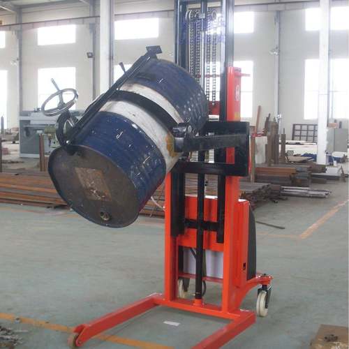 手推电升降油桶车电动翻转手推拉油桶车 350公斤油桶翻转工具车