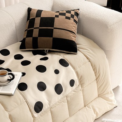 范店奥格简约抱枕被二合一加厚折叠车载枕头被办公室午睡空调毯子