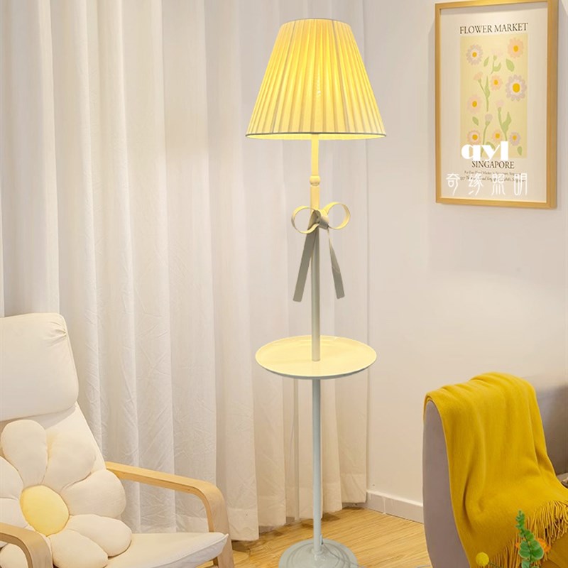 百褶落地灯复古经典浪漫高级感客厅卧室书房茶几室沙发旁落地灯具