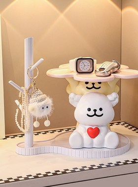 线条小狗入户门钥匙收纳玄关摆件客厅家居鞋柜装饰品乔迁新居礼品