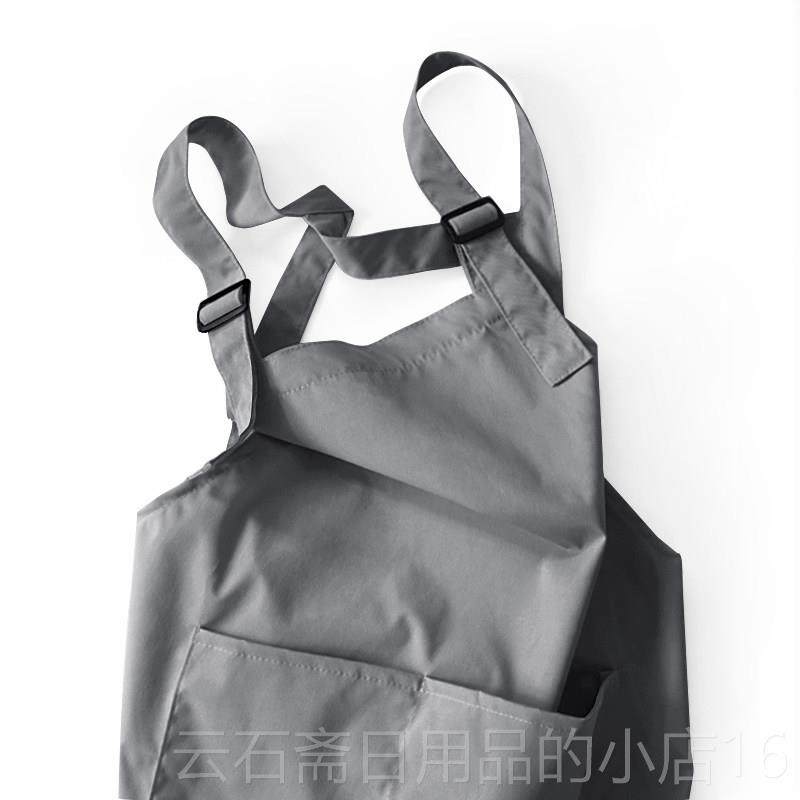 高档简约防泼背带双肩水o纯色无H袖围裙男女围腰工作服定制log印,家庭/个人清洁工具,围裙,淘宝优惠券,粉丝福利购,淘宝优惠卷