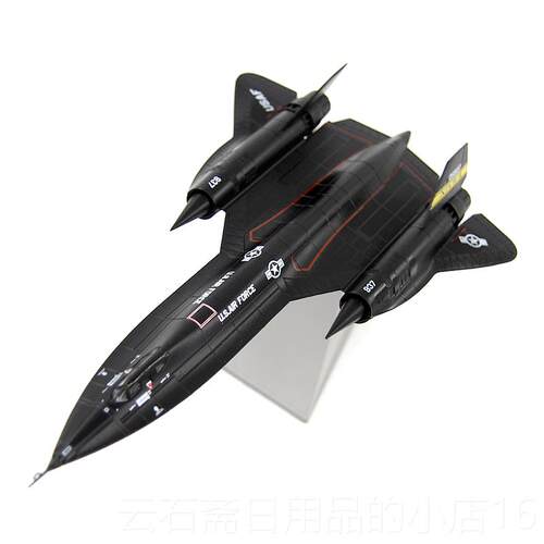 高档1/144美空军SR-71黑侦察机NASA博物A馆国 SR7鸟1成品合金飞机