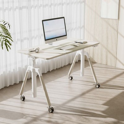 爱琳A9自动电动升降电脑桌可移动电竞桌子实木卧室家用双人学习桌