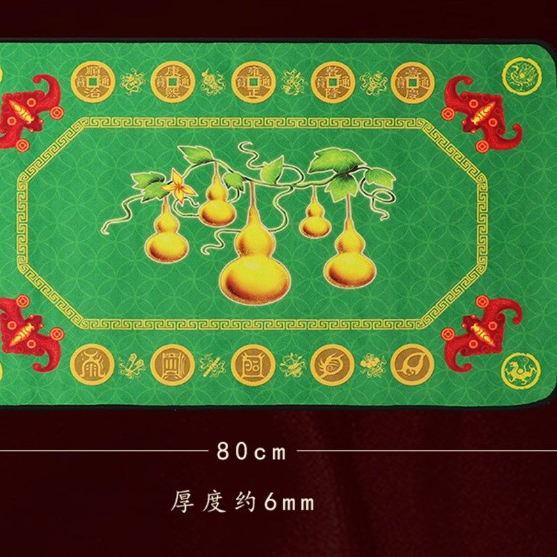 入户进门绿色五福葫芦地垫东门属木玄关卧室防滑垫平安五帝钱门垫