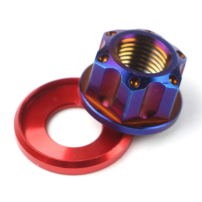 烧钛螺丝M不锈钢30前轮中轴螺母细牙1.牙距CNC彩色螺丝