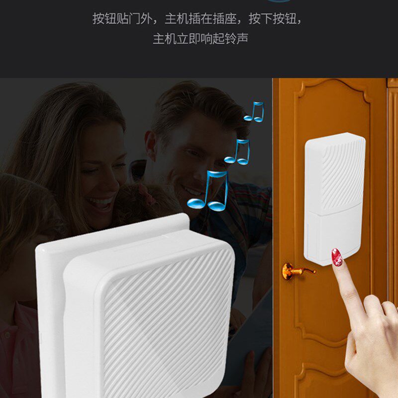门铃无线家用远距离遥控电子门铃防水交流音乐门玲呼叫器一拖一二