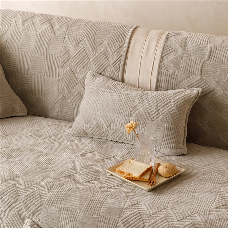 毛绒沙发垫四季通用简约复古防滑坐垫子冬季短毛绒沙发罩盖布巾