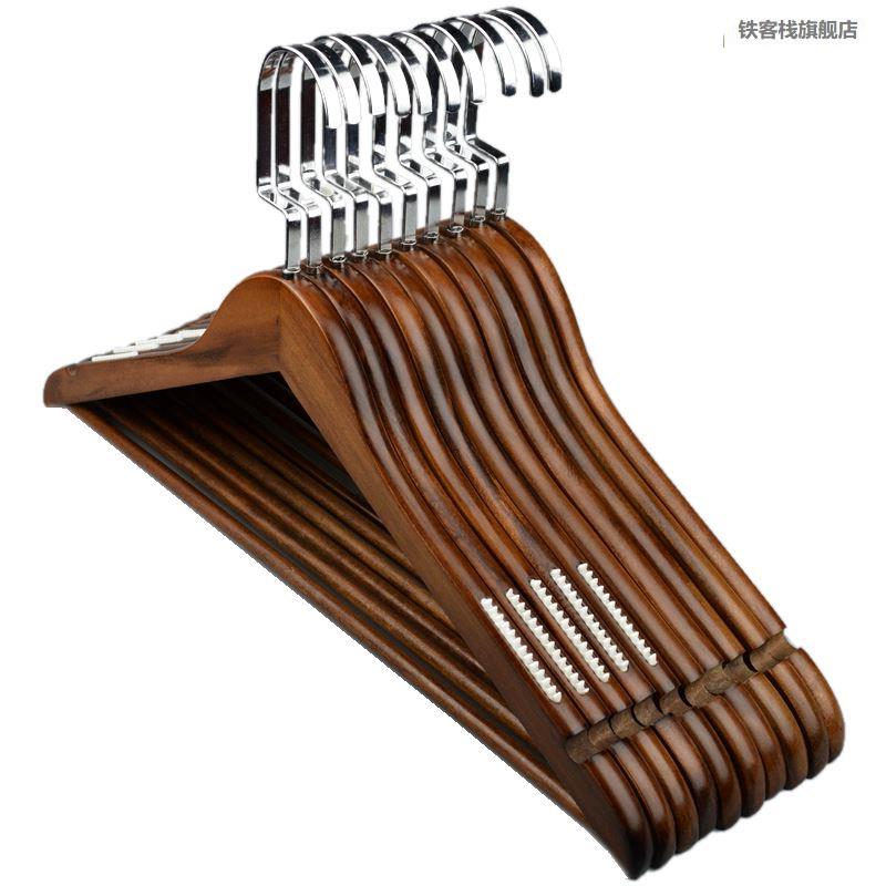 衣架实复木古木质挂衣架防滑家用衣撑服生装店痕无学晾宿舍衣架子