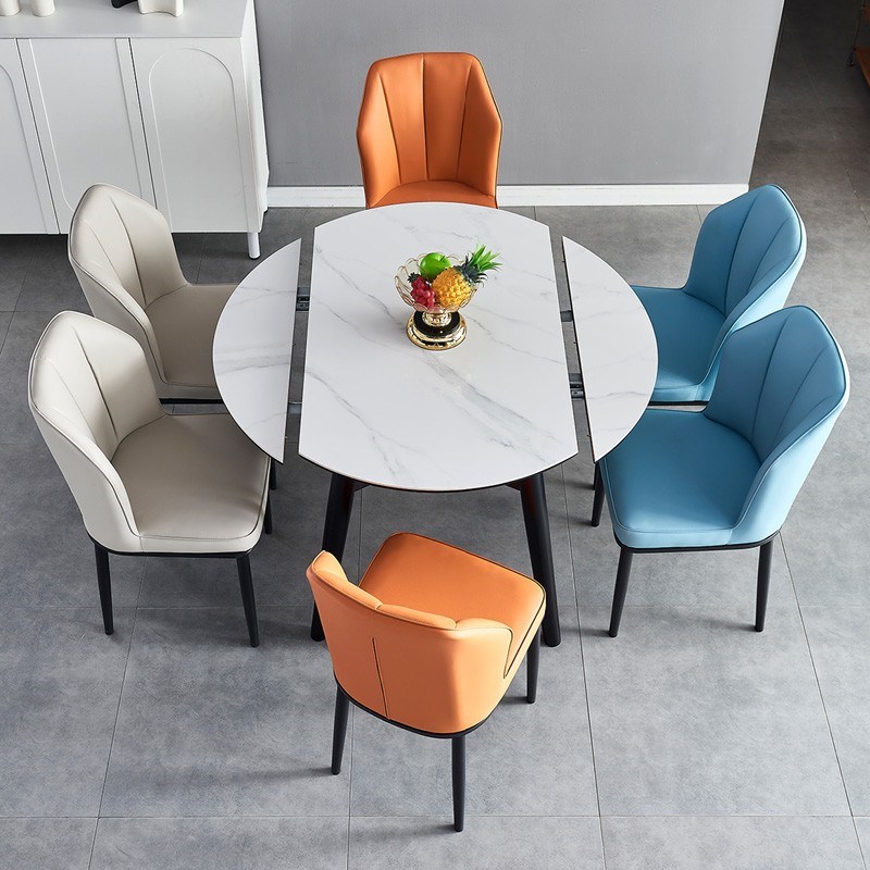 小户型伸缩折叠餐桌椅可变圆桌现代简约实木家用桌子小圆桌子