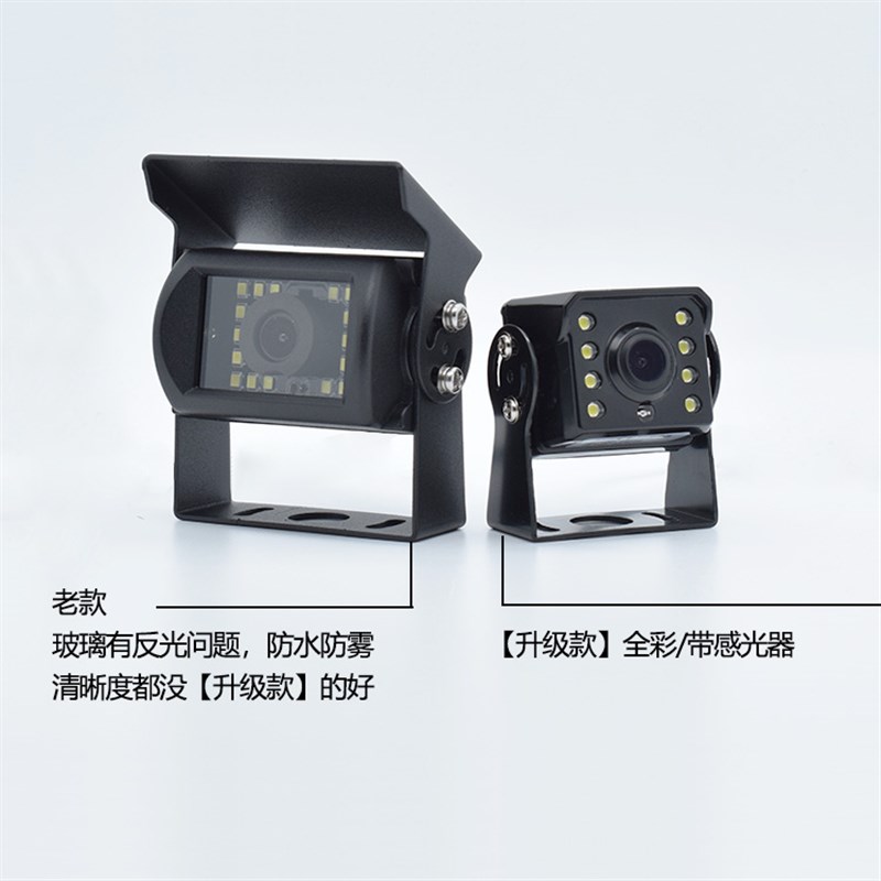 车载同轴高清HD摄像头防水夜视货车倒车影像四路监控后视720P