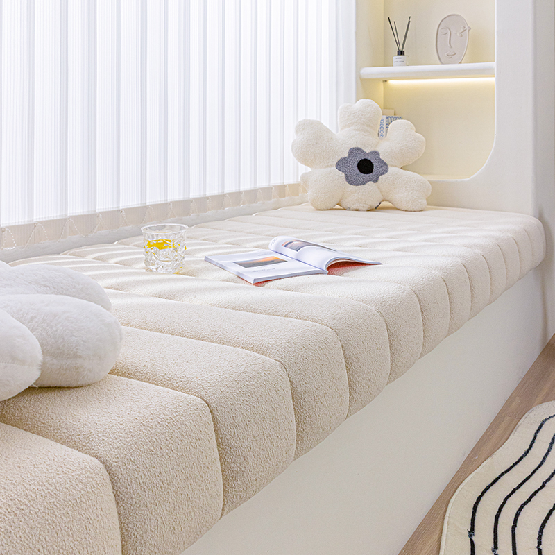 【俞小白】飘窗垫2023新款阳台卧室沙发坐垫泰迪绒窗台垫子定制